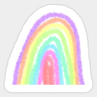 Multicolored rainbow lines boho art Sticker